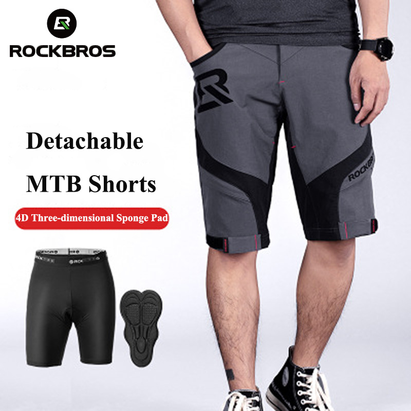 Mountain Biking Shorts Women - ROCKBROS 2 In 1 Men DH