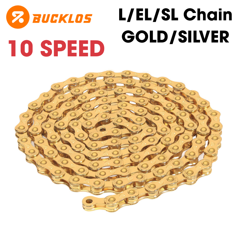 Mountain Biking Bc - BUCKLOS Ultralight Bicycle Chain 10 Speed
