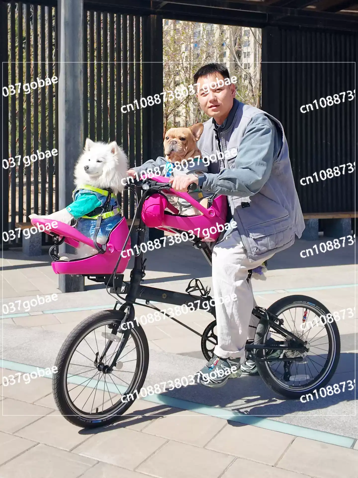 Suitable for folding bicycles, - огляд і ціна Mountain Biking With Dog