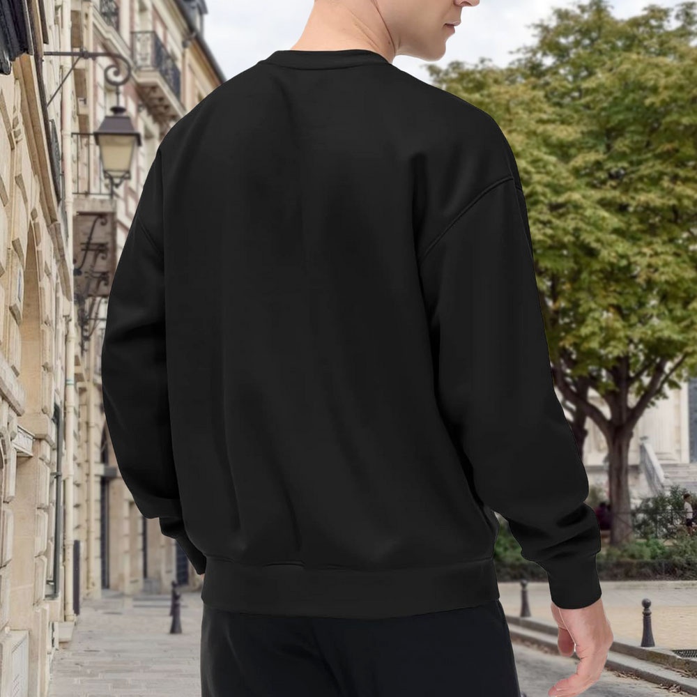 Men's Black Crew Neck Sweatshi - огляд і ціна Mountain Biking Cartoon