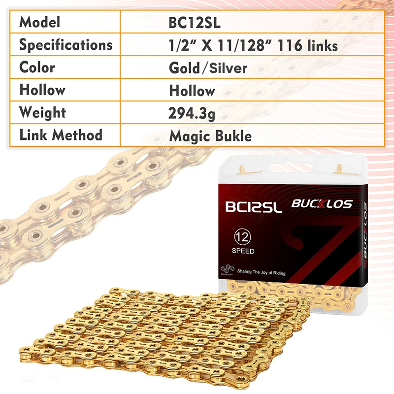 BUCKLOS 12 Speed Bicycle Chain - огляд і ціна Mountain Biking Bc
